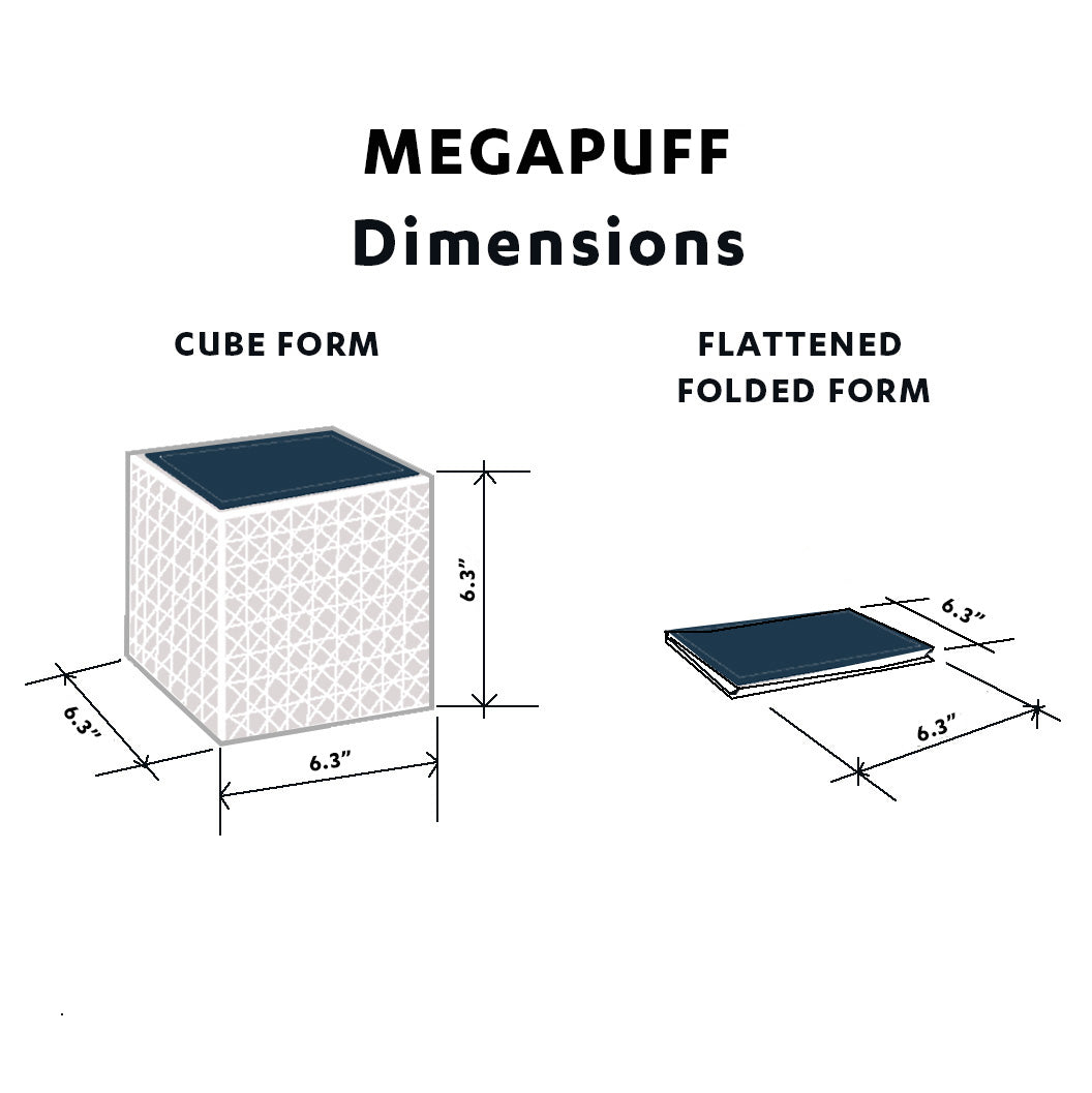 MegaPuff solar lantern dimensions.
