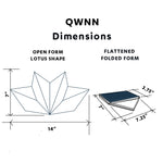Load image into Gallery viewer, QWNN solar lantern dimensions.

