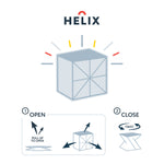 Load image into Gallery viewer, Helix twisting instructions to open lantern