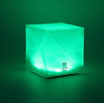 Load image into Gallery viewer, Here the solar lantern is Green light, just one of many colors in the multi-color. HELIX. -COLOR-SOLAR-LANTERN  -  Helix- solight2.myshopify.com
