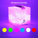 Load image into Gallery viewer, Solar Multi-colored lantern has 6 colors all in one lamp. Color lights can soothe your anxiety, relive your eyes, and uplift your mood!  Color therapy is real and you can use. our multicolored solar lamp for de stressing your evenings. Relax and enjoy zero carbon lights with 6 colors all in one!.  

