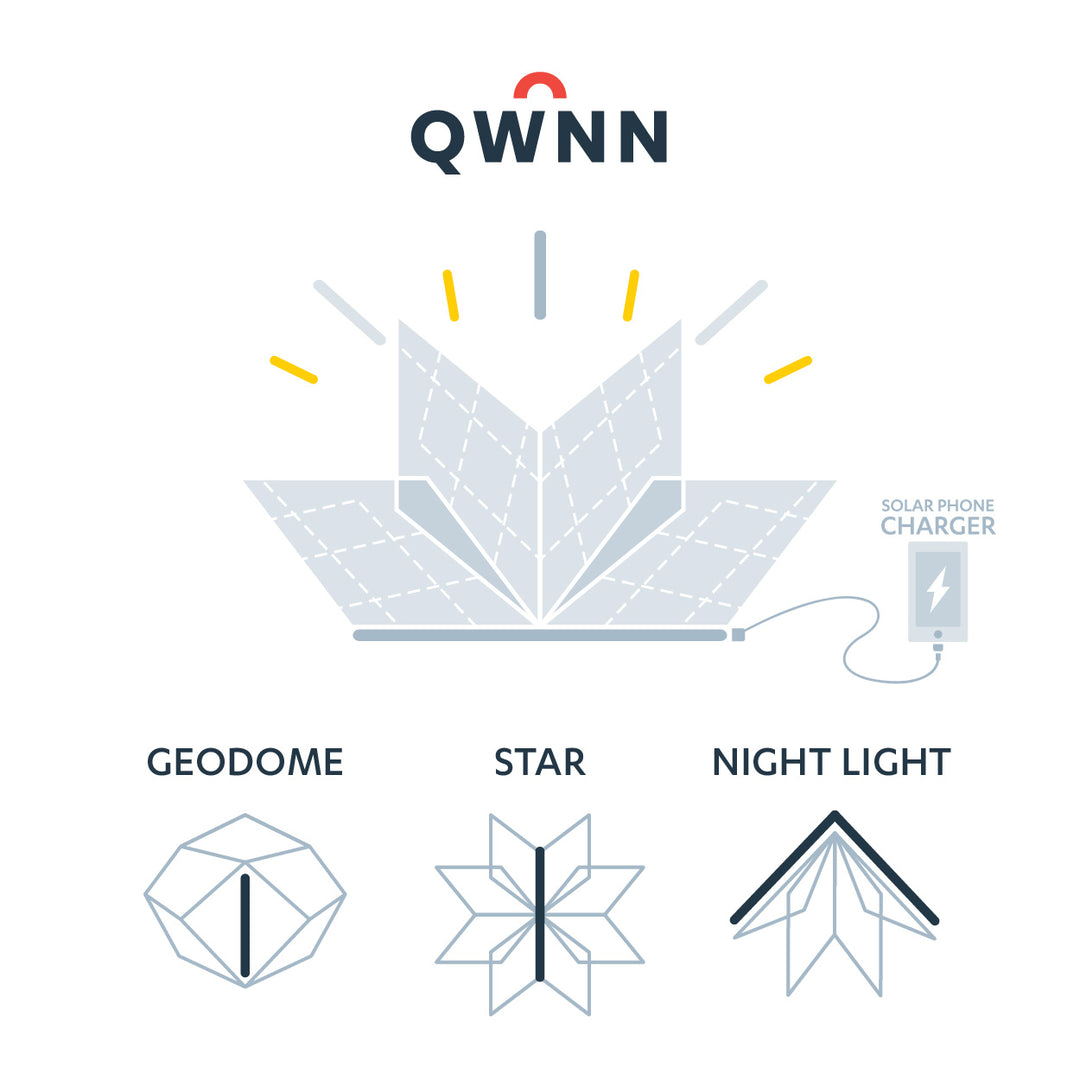 QWNN product variations, geodome, star, and night light