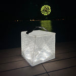 Load image into Gallery viewer, MEGAPUFF bright white light on dock with fireworks in background
