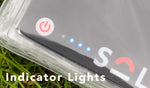 Load image into Gallery viewer, Close-up view of MEGAPUFF charging indicator lights
