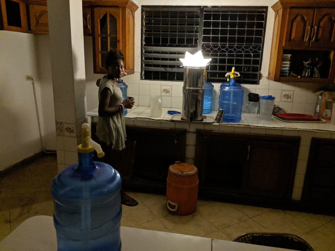 QWNN light illuminating room in Haiti.  This picture is taken in our partnering organization Hearthstone village and RMOF orphanage. 