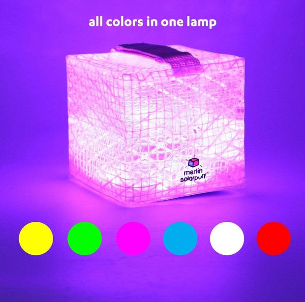 SolarPuff Origami Solar Lantern with 6 Happy Colors for Wellness All In One Lamp.