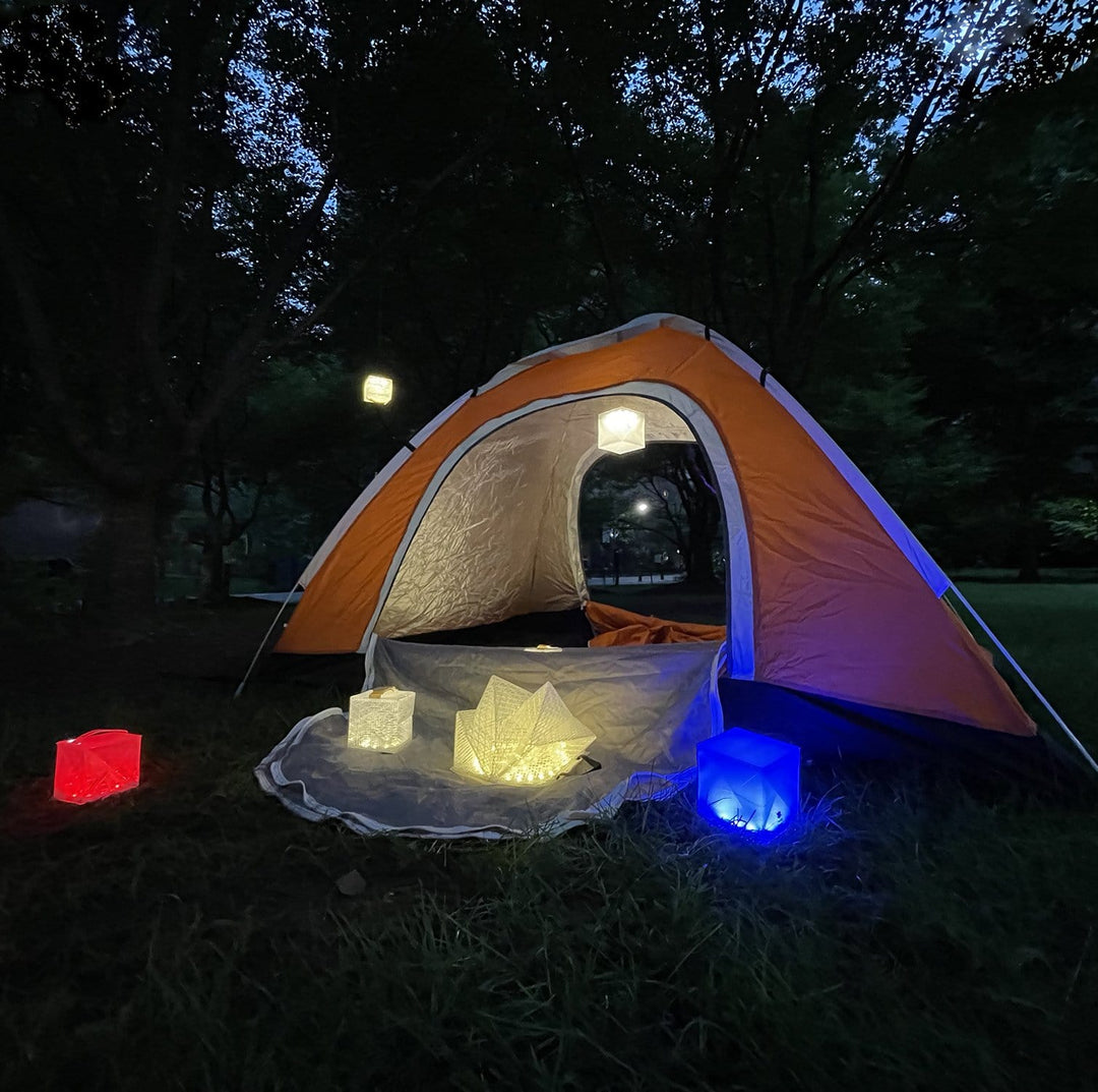 Camping Lanterns to light up your mood when you return from a hike. Charge durning the day and light up your camp site with  joy and fun light for any evening. Take in your tent and read or prep for the next days hike with this light before you sleep