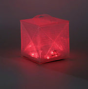 This solar lantern has red setting for making you relaxed and calm. Use the red light for keeping bugs away or make your bedroom romantic with this cube of fun and joy.solar-lantern- red- camping-emergency- light- small and compact- flat packs for easy travel.